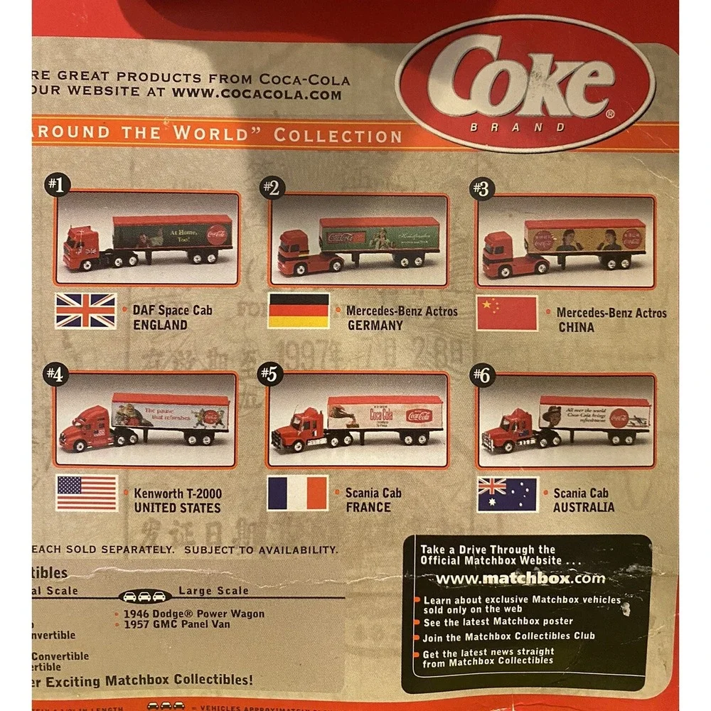 2000 Mattel Matchbox‎ Collectibles Coke Brand 